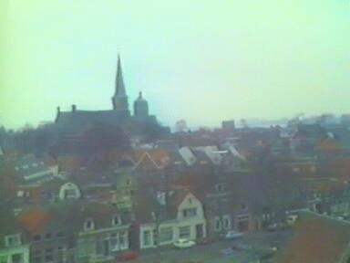 1985 Hoorn: Renovatie Grote Kerk is in volle gang.